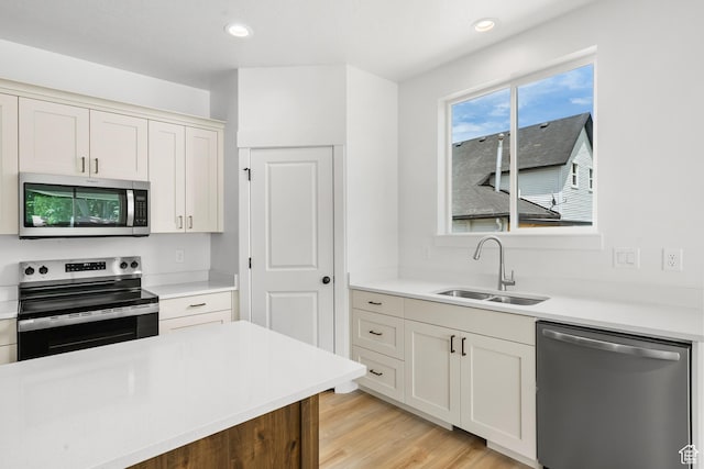 244 E 300 N, Payson, UT 84651 - kitchen with appliances with stainless steel finishes, light countertops, light wood-type flooring, recessed lighting, and white cabinetry