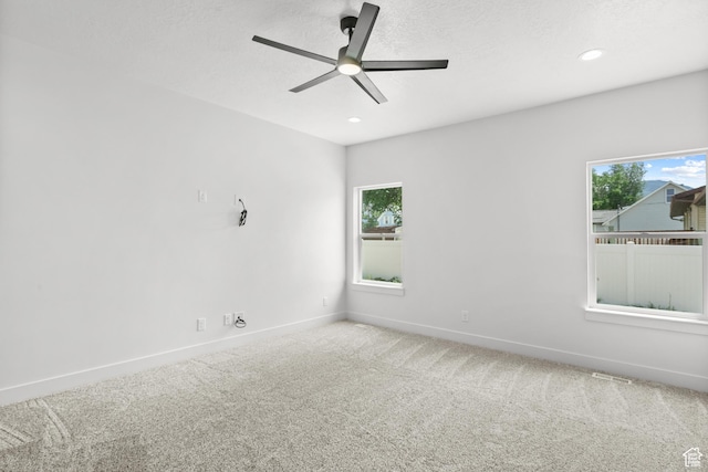 244 E 300 N, Payson, UT 84651 - unfurnished room featuring ceiling fan, carpet flooring, plenty of natural light, and recessed lighting