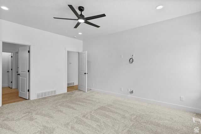 244 E 300 N, Payson, UT 84651 - unfurnished bedroom featuring carpet floors, recessed lighting, and ceiling fan