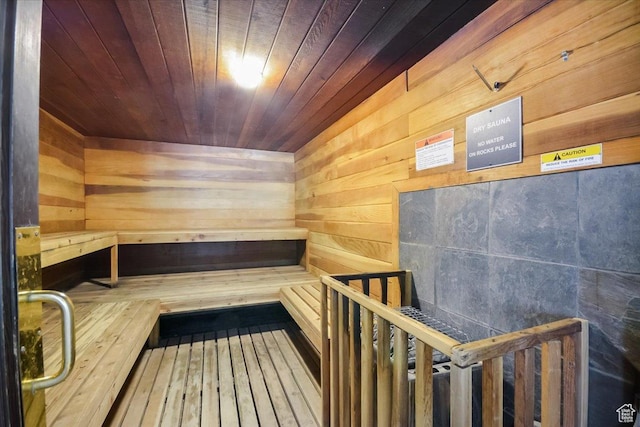 2025 Canyons Resort Dr Unit I1, Park City, UT 84098 - sauna featuring wooden ceiling and wood walls