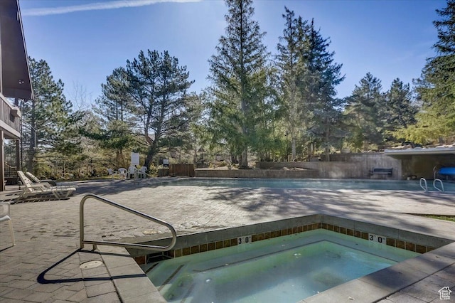 2025 Canyons Resort Dr Unit I1, Park City, UT 84098 - view of pool featuring a hot tub and a patio