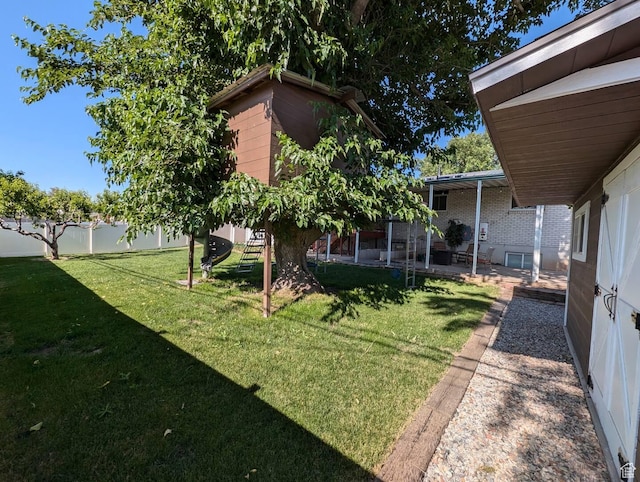 1704 S Sorrento Dr, Woods Cross, UT 84087 - view of yard featuring a patio area