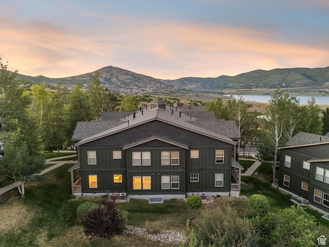 1729 Fox Bay Dr Unit J104, Heber City, UT 84032 - rear view of property with a water and mountain view and board and batten siding