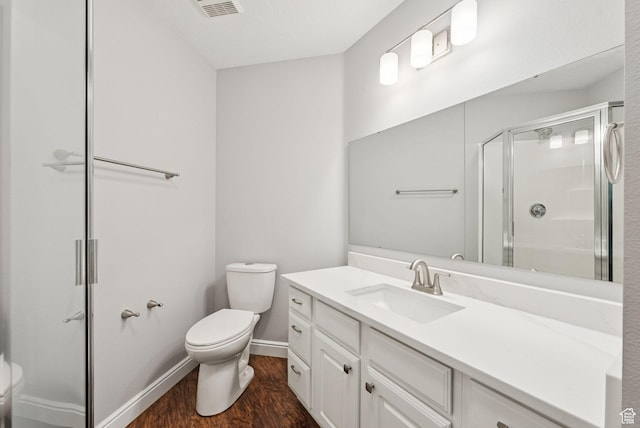 1729 Fox Bay Dr Unit J104, Heber City, UT 84032 - bathroom featuring a shower stall, vanity, and wood finished floors