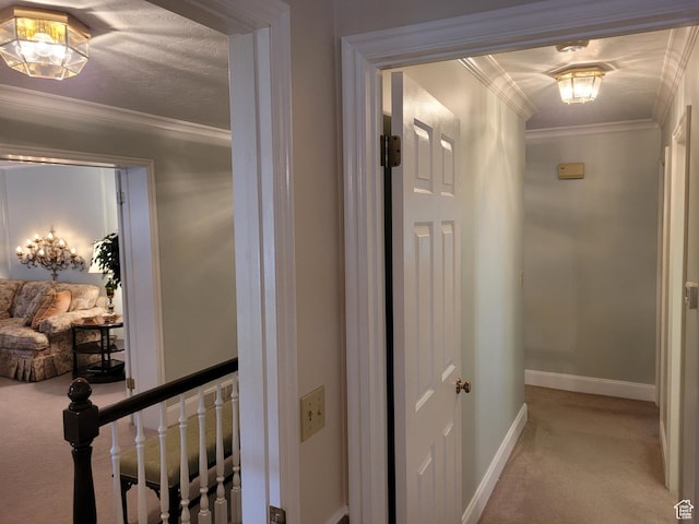 1360 Lakeview Dr, Bountiful, UT 84010 - hall featuring carpet and ornamental molding