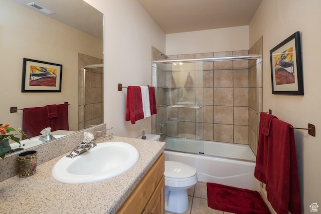 3686 S Spanish Valley Dr Unit N-2, Moab, UT 84532 - bathroom with vanity, tile patterned flooring, and enclosed tub / shower combo