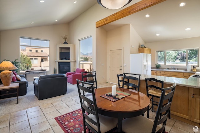 3686 S Spanish Valley Dr Unit N-2, Moab, UT 84532 - dining area with light tile patterned flooring, recessed lighting, and light carpet