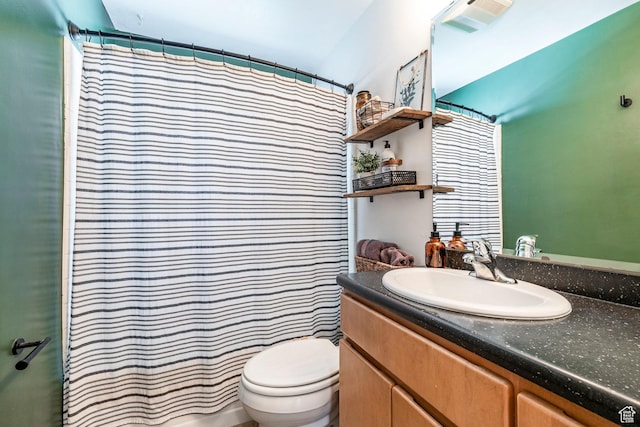 2605 E Simpson Ave, Salt Lake City, UT 84109 - bathroom with vanity and a shower with shower curtain