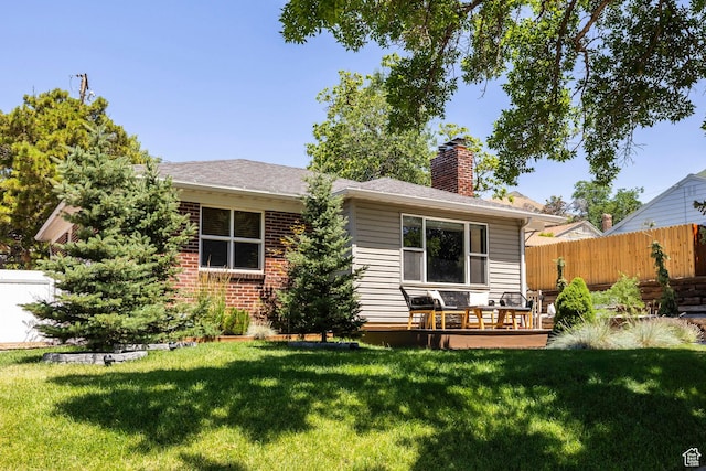 2605 E Simpson Ave, Salt Lake City, UT 84109 - rear view of property featuring a chimney and roof with shingles