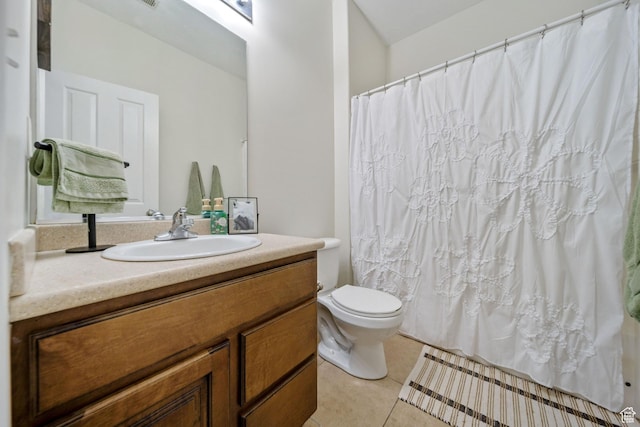 202 S 2035 W, Lehi, UT 84043 - full bath with tile patterned flooring, vanity, and a shower with shower curtain