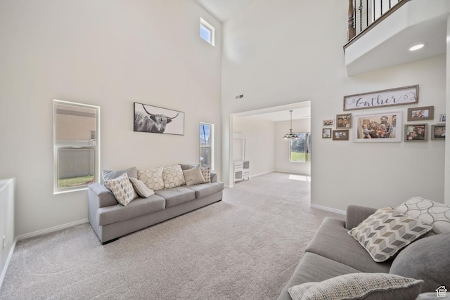202 S 2035 W, Lehi, UT 84043 - carpeted living room featuring a high ceiling