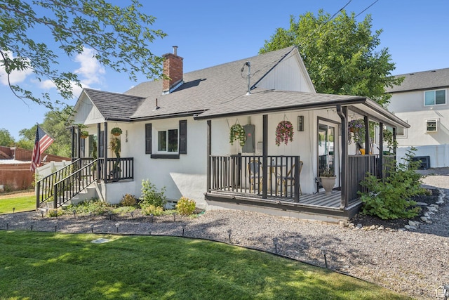 175 Grove Creek Dr N, Pleasant Grove, UT 84062 - back of property with a chimney and roof with shingles