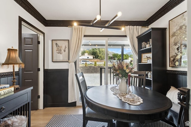 175 Grove Creek Dr N, Pleasant Grove, UT 84062 - dining room featuring crown molding and light wood-style floors