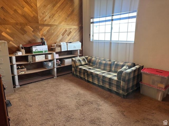 1780 W Homestead Farms Ln S Unit 2, West Valley City, UT 84119 - sitting room featuring carpet floors and wooden walls