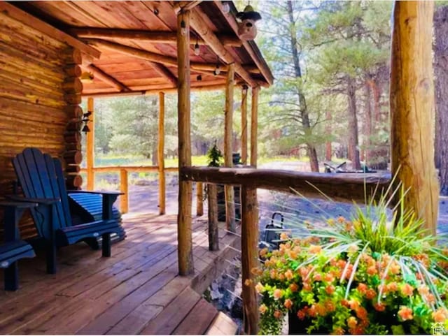 260 E Jensen Trl, Hatch, UT 84735 - view of wooden terrace