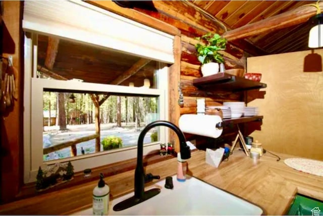 260 E Jensen Trl, Hatch, UT 84735 - kitchen view of a sink and wood finished floors