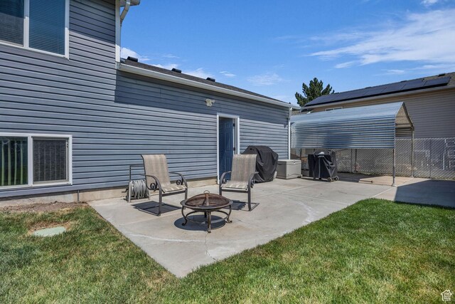 3820 Foxglen Dr, Roy, UT 84067 - view of patio with a fire pit and grilling area