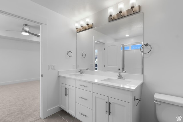 201 E 580 N, Providence, UT 84332 - full bath with double vanity and ceiling fan