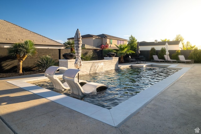 2918 E Willow Tree Ln, St George, UT 84790 - view of pool with a patio and a fenced backyard