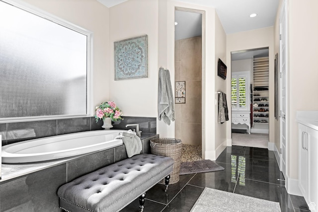 2918 E Willow Tree Ln, St George, UT 84790 - full bathroom featuring a bath and a walk in shower