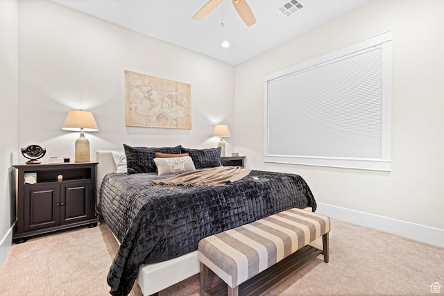 2918 E Willow Tree Ln, St George, UT 84790 - bedroom featuring carpet floors and a ceiling fan