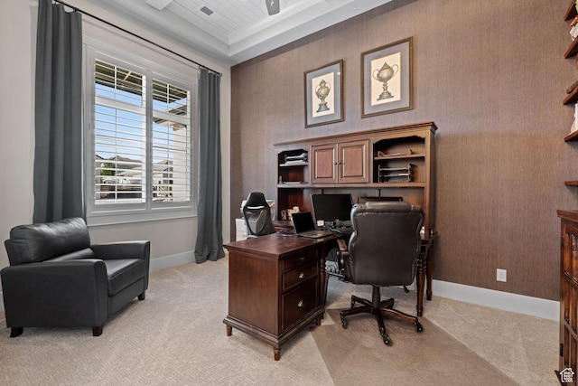 2918 E Willow Tree Ln, St George, UT 84790 - office featuring light carpet and baseboards