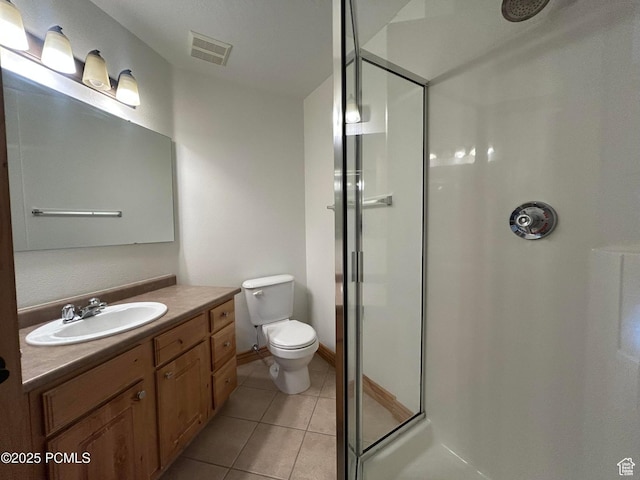 1729 Fox Bay Dr Unit J201, Heber City, UT 84032 - bathroom featuring a shower stall, vanity, and tile patterned flooring