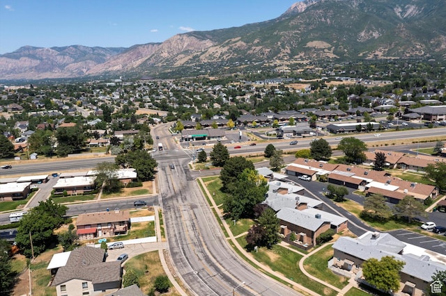 5430 S 850 E, South Ogden, UT 84405 - aerial view of property's location featuring a mountain backdrop and nearby suburban area