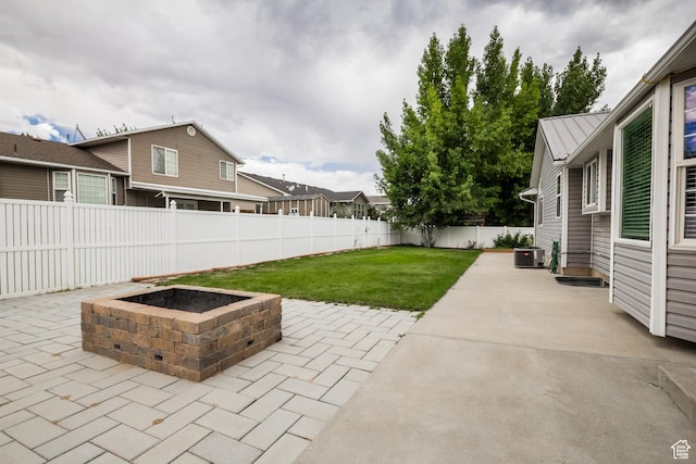 373 S 3240 W, Vernal, UT 84078 - fenced backyard featuring a patio and an outdoor fire pit