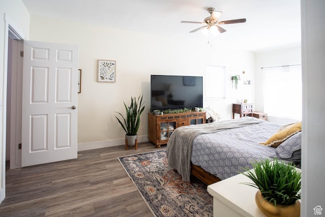 129 N 100 E, Ephraim, UT 84627 - bedroom with wood finished floors and a ceiling fan
