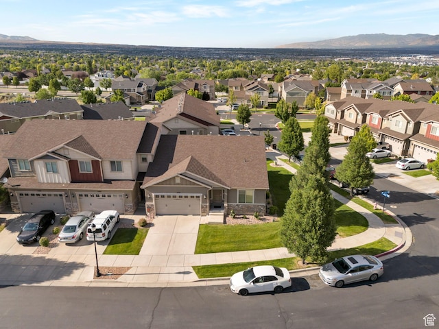 5198 W Courtly Ln, Herriman, UT 84096 - aerial perspective of suburban area with mountains