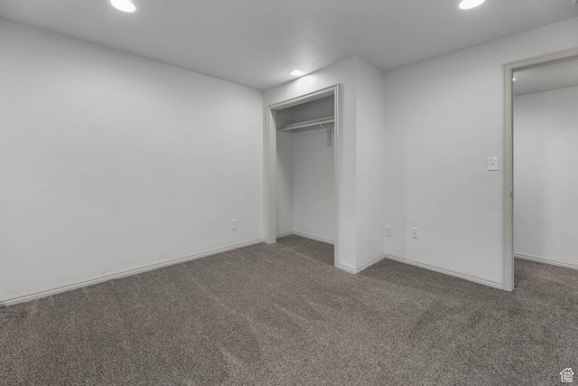 6228 S Waller Ln, West Jordan, UT 84081 - unfurnished bedroom featuring carpet floors, recessed lighting, and a closet