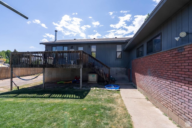 1663 W 2500 N, Vernal, UT 84078 - rear view of house featuring stairway and a deck