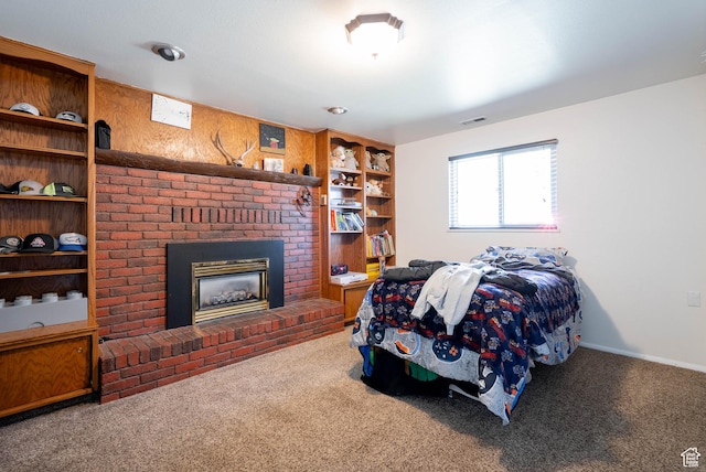 1663 W 2500 N, Vernal, UT 84078 - bedroom with carpet floors and a fireplace