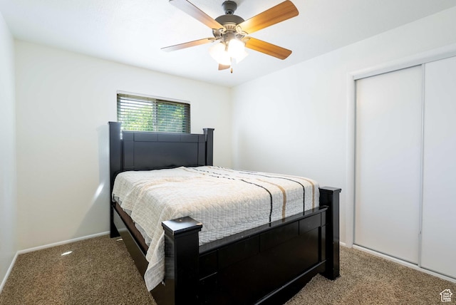 1663 W 2500 N, Vernal, UT 84078 - carpeted bedroom featuring a ceiling fan and a closet