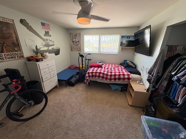 4208 S 4205 W, West Valley City, UT 84120 - bedroom featuring carpet and a ceiling fan