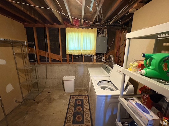 4208 S 4205 W, West Valley City, UT 84120 - washroom with electric panel and independent washer and dryer