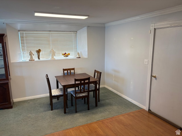 4208 S 4205 W, West Valley City, UT 84120 - dining area featuring wood finished floors, ornamental molding, and carpet flooring