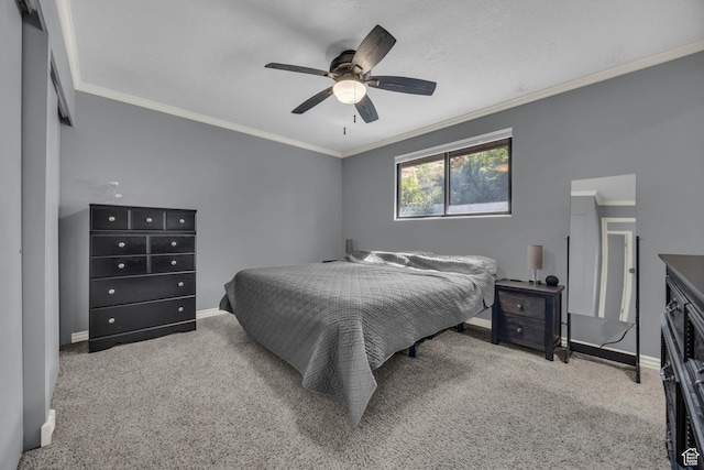 1834 N 200 E, Centerville, UT 84014 - bedroom with carpet flooring, crown molding, and a ceiling fan