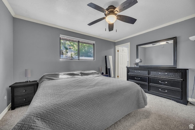 1834 N 200 E, Centerville, UT 84014 - carpeted bedroom featuring ornamental molding and a ceiling fan