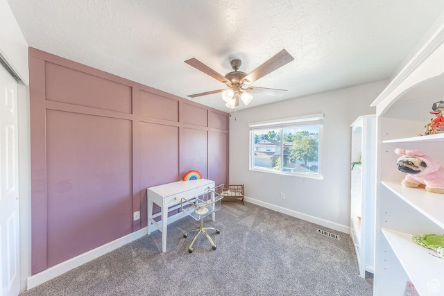 788 E 8230 S, Sandy, UT 84094 - carpeted office with a ceiling fan and a textured ceiling
