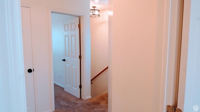 85 Hampton Pl N, Logan, UT 84341 - corridor featuring an upstairs landing and carpet flooring
