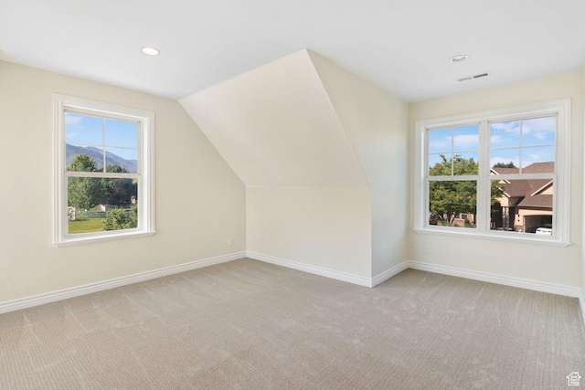 889 S Sego Lily Way, Mapleton, UT 84664 - bonus room with healthy amount of natural light, carpet floors, lofted ceiling, and recessed lighting
