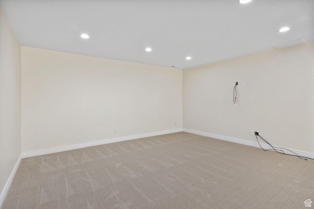 889 S Sego Lily Way, Mapleton, UT 84664 - spare room featuring light carpet and recessed lighting