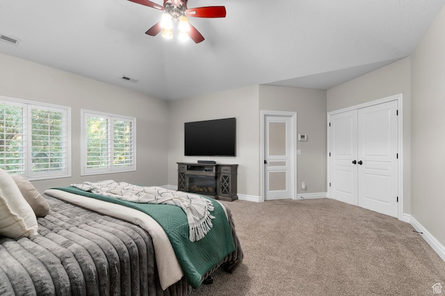 292 E Clubview Ln, Lehi, UT 84043 - carpeted bedroom featuring a ceiling fan and a closet
