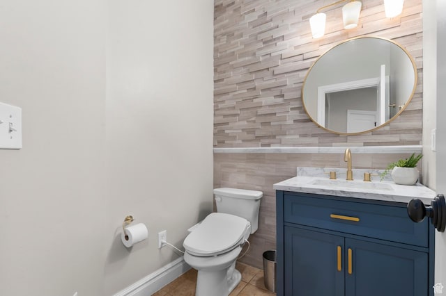 292 E Clubview Ln, Lehi, UT 84043 - bathroom with vanity, tile patterned floors, and tile walls