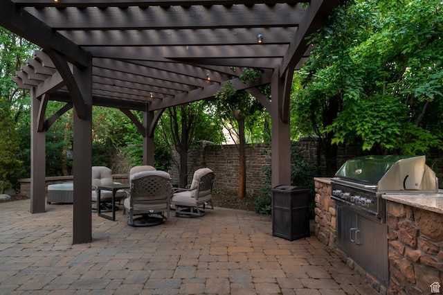 292 E Clubview Ln, Lehi, UT 84043 - view of patio featuring a pergola and area for grilling
