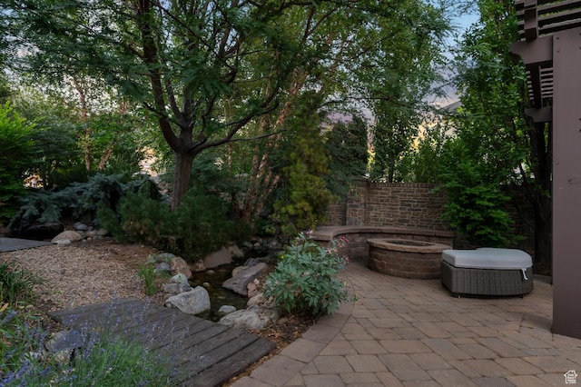 292 E Clubview Ln, Lehi, UT 84043 - view of patio with a fire pit