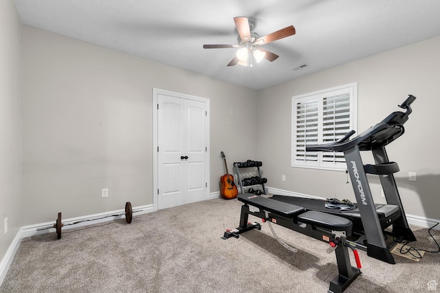 292 E Clubview Ln, Lehi, UT 84043 - workout room with ceiling fan and carpet