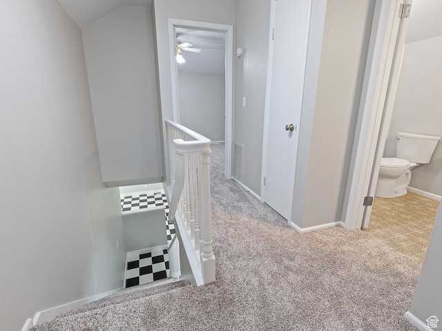 4525 S Taylor Ave E, Ogden, UT 84403 - stairway with a ceiling fan and carpet